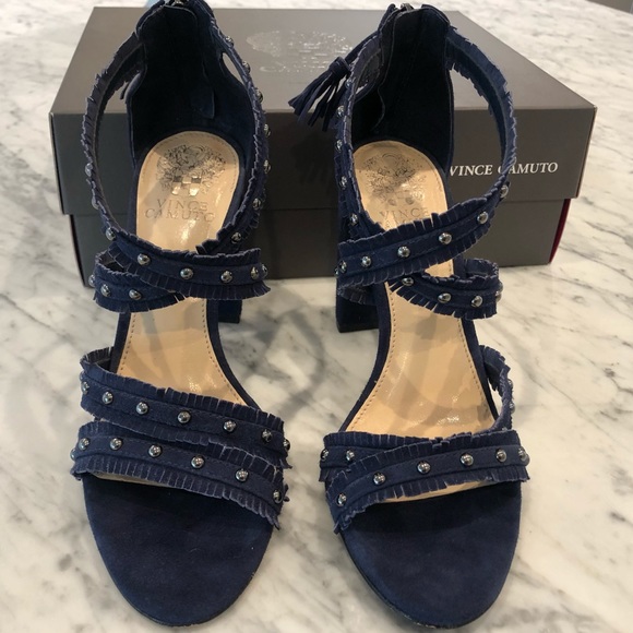 Vince Camuto Machila Studded Suede Sandals - Picture 4 of 8